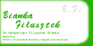 bianka filusztek business card